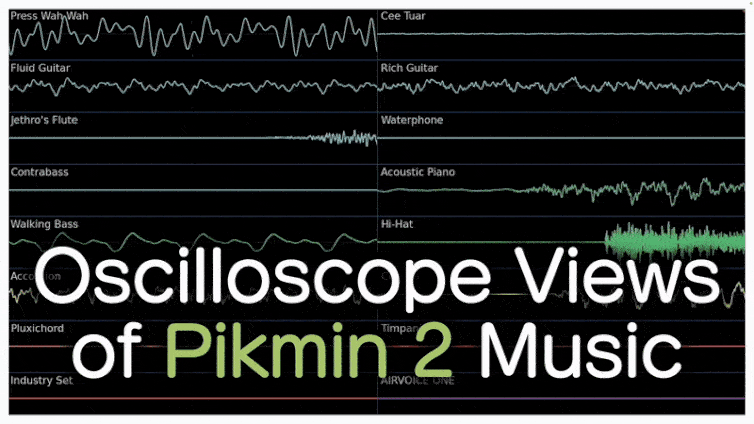 Oscilloscope views of Pikmin 2 music (what it says)